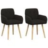 vidaXL Scaune de dining 2 buc. Boucl&eacute; Negru 59 x 56,5 x 85 cm