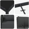 vidaXL Set de masă pentru grădină cu pernă 9 pcs Negru poliratan