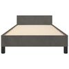 vidaXL Cadru de pat fără saltea, gri &icirc;nchis, 90x200 cm, catifea