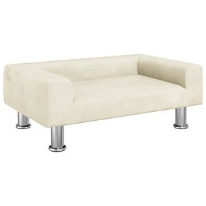 vidaXL Canapea pentru copii, crem, 70x45x26,5 cm, catifea