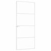 vidaXL Ușă de interior alb 83x201,5 cm sticlă securiz. / aluminiu slim
