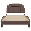 vidaXL Cadru de pat, Viana, cu LED fără saltea, maro, 100x200 cm