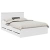 vidaXL Cadru de pat cu sertar Alb 140 x 190 cm Lemn Ingineresc