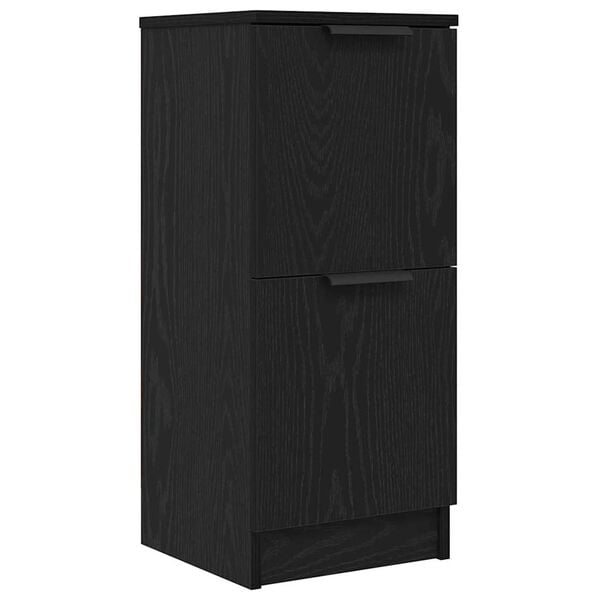 vidaXL Bufet Stejar Negru 30 x 30 x 70 cm Lemn compozit