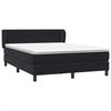 vidaXL Pat box spring cu saltea, negru, 160x210 cm, catifea