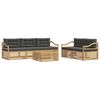 vidaXL Set de canapele de exterior 6 buc. Alb și antracit