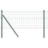 vidaXL Fixare la sol gard Euro 25 x 0,4 m Oțel cu strat de PVC Verde