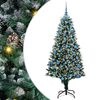 vidaXL Brad de Crăciun artificial Verde 180 cm PVC și Oțel și Plastic