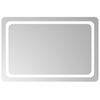 vidaXL Oglindă de baie cu LED Transparent 90 x 60 cm sticlă securizată