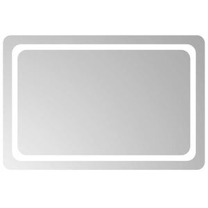 vidaXL Oglindă de baie cu LED Transparent 90 x 60 cm sticlă securizată