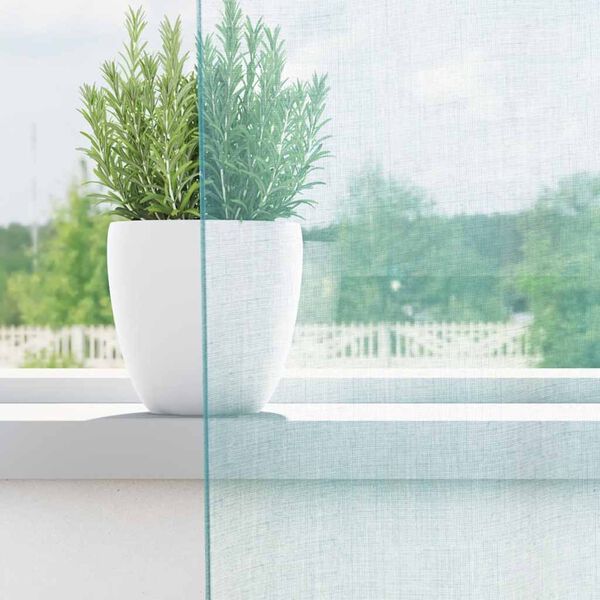 vidaXL Perdele Voile cu Bucle 2 buc Turcoaz 140x225 cm