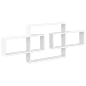 vidaXL Raft de perete Alb 130 x 10 x 50 cm Lemn prelucrat