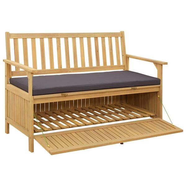 vidaXL Bancă cu spațiu de depozitare cu pernă cu depozitare cu ușă