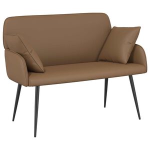 vidaXL Canapea cu 2 locuri cu picioare metalice 2-Locuri Cappuccino