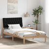vidaXL Cadru de pat cu tăblie tapițată cu headboard Maro 100 x 200 cm