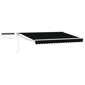 vidaXL Cort electric retractabil Negru și Alb 3 x 2,5 m