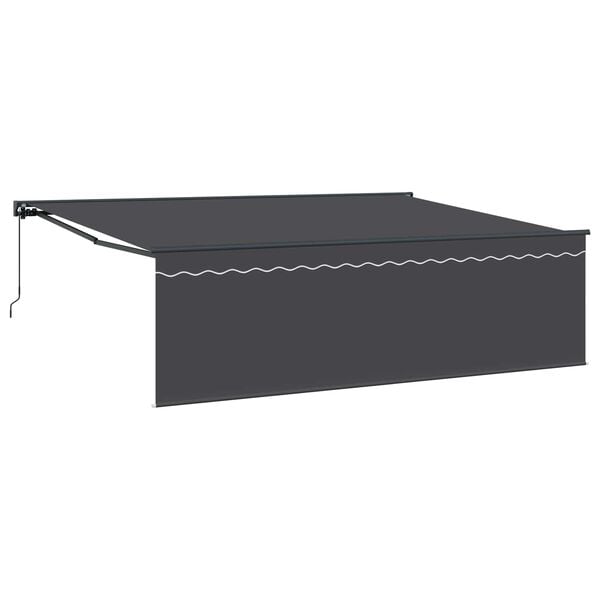 vidaXL Cortina Retractabilă Manual Antracit 450 &times; 300 cm