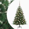 vidaXL Brad de Crăciun artificial cu glob 150 cm 150 LED-uri Alb cald