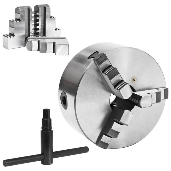 vidaXL Mandrină de strung cu 3 fălci, 160 mm, oțel