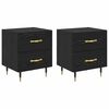 vidaXL Dulap de noapte 2 buc. Stejar Negru 40 x 35 x 47,5 cm