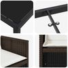vidaXL Set de masă pentru grădină 5 pcs Maro poliratan