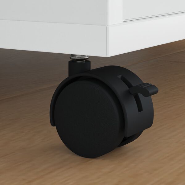 vidaXL Roată 12 pcs Negru 39,5 x 39,5 x 37,8 mm Fier și polipropilenă