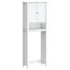 vidaXL Depozitare deasupra toaletei &bdquo;BERG&rdquo; alb 60x27x164,5 cm lemn