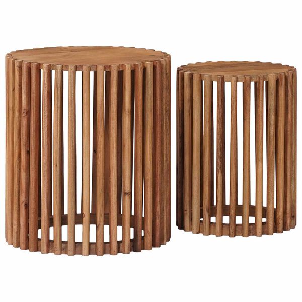 vidaXL Set măsuțe laterale cu depozitare cu ușă Maro 40 x 40 x 45 cm