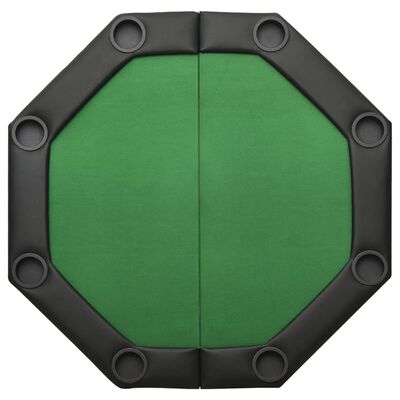 vidaXL Masă de poker pliabilă, 8 jucători, verde, 108x108x75 cm