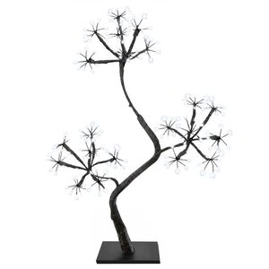 vidaXL Brad de Crăciun LED &icirc;n formă de S 2 buc. Negru 18 x 18 x 45 cm