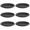 vidaXL Tavă rotundă pentru flori 6 buc. Negru &Oslash; 21,5 x 2,5 cm Plastic