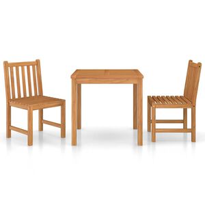 vidaXL Set de mobilier de grădină cu 3 piese, 80x80 cm, lemn masiv de tec