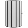 vidaXL Paravan de duș Negru 168 x 140 cm Aluminiu
