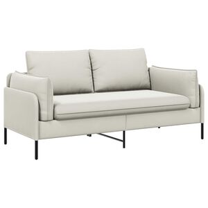 vidaXL Canapea cu 2 locuri 2-Locuri Crem 188 x 81 x 89 cm Catifea