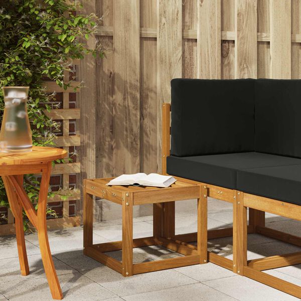 vidaXL Bancă de taburet natural 43 x 43 x 37 cm Lemn Solid de Acacia