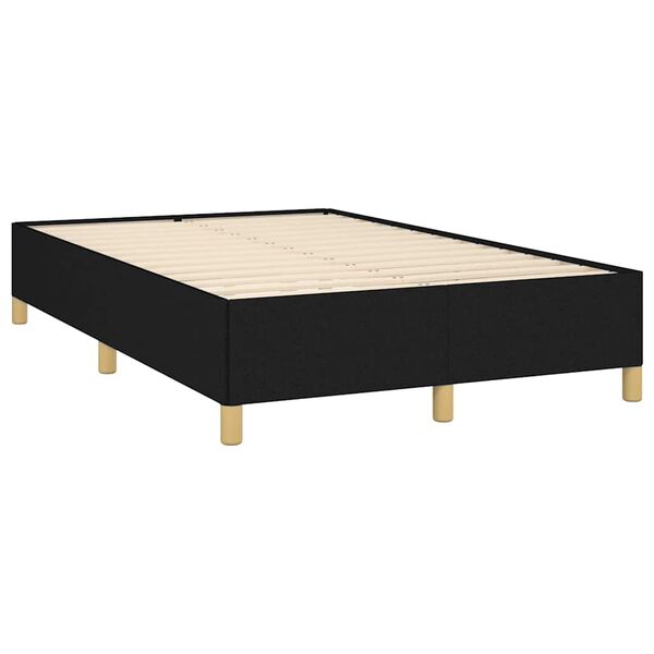 vidaXL Pat box spring cu saltea, negru, 120x190 cm, catifea