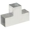 vidaXL Conectori grindă, formă T, 4 buc, 101x101 mm, metal galvanizat
