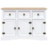 vidaXL Servantă alb 132x43x78 cm lemn masiv pin mexican gama Corona