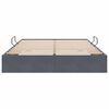 vidaXL Pat cu storage cu headboard Gri &icirc;nchis 135 x 190 cm Catifea