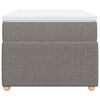 vidaXL Pat box spring cu saltea, gri taupe, 90x190 cm, textil