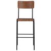 vidaXL Scaune de bar, 2 buc. maro, placaj solid, oțel