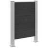 vidaXL &Icirc;mprejmuire pentru Coș de Gunoi Gri 85 x 12 x 115 cm