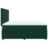 vidaXL Pat box spring cu saltea, verde &icirc;nchis, 180x200 cm, catifea