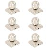 vidaXL Capace st&acirc;lpi tip glob, 6 buc., 71 x 71 mm, oțel inoxidabil