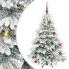vidaXL Brad de Crăciun artificial cu 150 LED Alb 150 cm PE și PVC