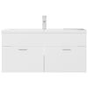 vidaXL Dulap cu chiuvetă încorporată, alb, lemn prelucrat