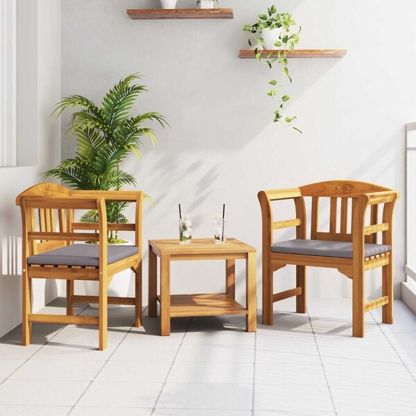 vidaXL bancă cu pernă Finisaj cu ulei natural 68,5 x 46 x 82,5 cm