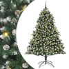 vidaXL Brad de Crăciun artificial Verde 240 cm PVC și Plastic și Oțel