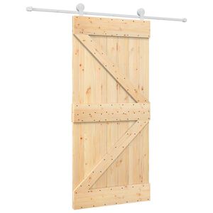 vidaXL Ușă glisantă 95 x 210 cm Lemn de Pin Solid (Nefinisat)