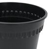 vidaXL Ghiveci rotund pentru flori 24 pcs Negru &Oslash; 19 x 16 cm Plastic